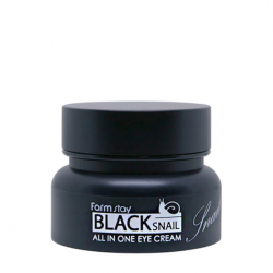 Многофункциональный крем с муцином черной улитки для глаз Farm stay Black Snail All In One Eye Cream