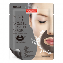 Гелевая маска для зоны вокруг губ Purederm Black Food MG:gel Lip Zone Mask