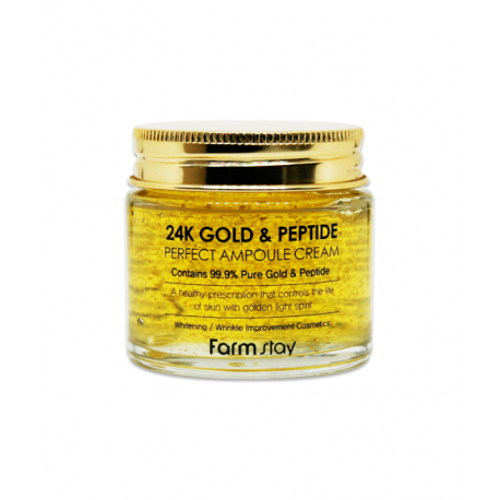 Ампульный крем с золотом и пептидами FARM STAY  24K Gold & Peptide Perfect Ampoule