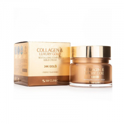 Крем для упругости кожи с золотом 3W CLINIC Collagen & Luxury Gold Cream