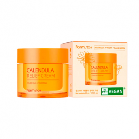 Облегчающий крем для лица с календулой FarmStay Calendula Relief Cream